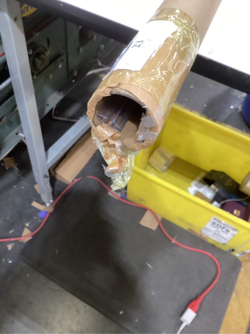 Condition photo showing As Is for 3 Pcs Golf Cart Living Hinge Retaining Clips Kit Include 1 Pcs 48 Inch Clear PVC Windshield Hinge 2 Golf Cart Window Clips for 1/4" Plexiglass Material Acrylic Panels