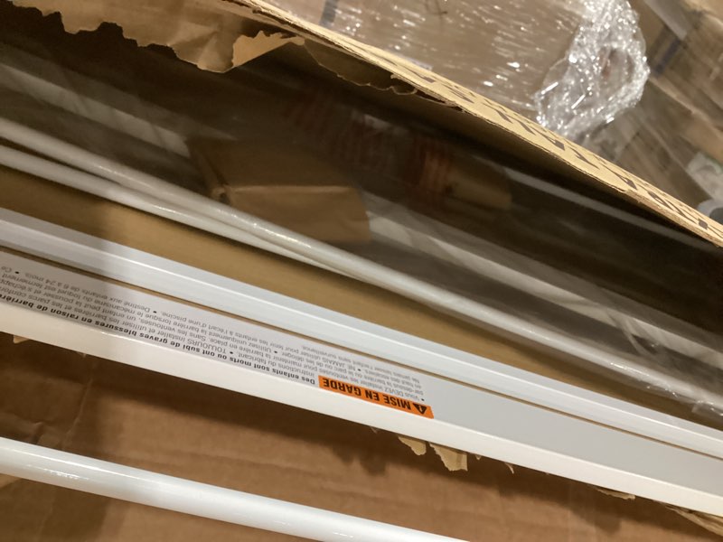 Condition photo showing As Is for Regalo Safety 36" Extra Tall Baby Gate for Doorways & Bottom of Stairs, Pressure Mount, Toddlers & Pets, 6-24 Months, Tested & Safe for 30 Years, American Designed, American Owned White 29-36.5"W x 36"H