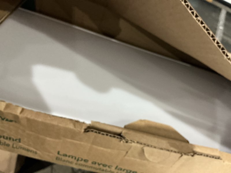 Condition photo showing As Is for lithonia lighting 4-ft 6000-lumen adjustable-lumen led wraparound light