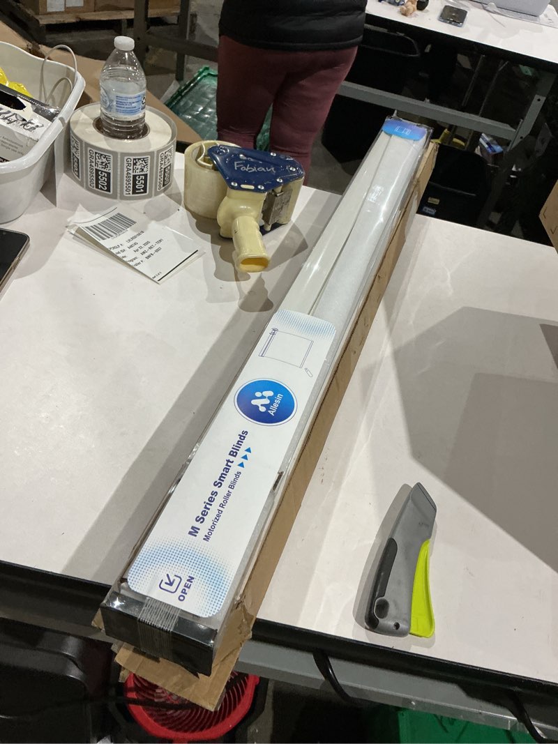 Condition photo showing New/Like New for motorized blinds no drill automatic blinds for windows cordless roller shades electric blinds with remote control smart blinds