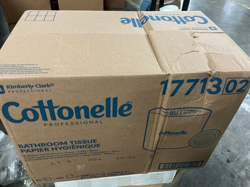Condition photo showing New/Like New for cottonelle two-ply bathroom tissue for business  septic safe  white  451 sheets/roll  60 rolls/carton