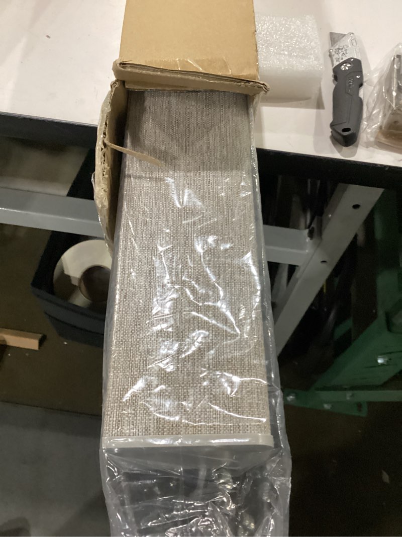 Condition photo showing Good Condition for persilux light filtering roller shades for window blinds,cordless,linen fabric,thermal insulated fabric uv protection shades for home,office,bedroom,door,light filtering-light brown,31" w x 72" h 31"w x 72"h light filtering-light brown
