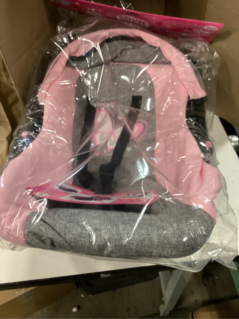 Condition photo showing Good Condition for Bayer Design 67933AA Toy, Car Seat Easy Go for Neo Vario Pram with Cover, Doll Accessories, Pink, Grey with Butterfly,Grey/pink, for dolls up to 18"