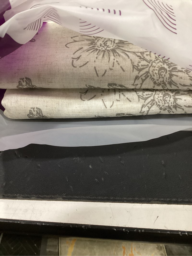 Condition photo showing New/Like New for jinchan linen blend curtain floral curtains for living room 90 inch length grey printed curtain rod pocket back tab farmhouse peony flower patterned drapes bedroom window curtains set 2 panels alice grey 50"w x 90"l (pack of 2)