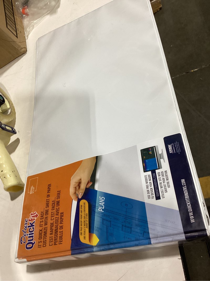 Condition photo showing As Is for quickfit 94030 - ledger d-ring binder, white, 2" 1 pack 2 inch white