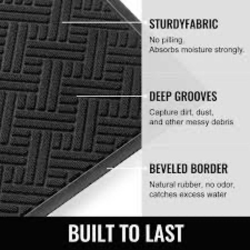 BEHERO In Door Mat 47x32 Black 