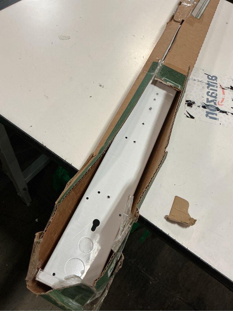 Condition photo showing As Is for lithonia lighting 1 light led strip light, 4 foot linear led ceiling lighting fixture, adjustable lumens, selectable white light color, dimmable, mvolt (mnss l48 alo3 mvolt sww3 g1) 48 inches switchable white