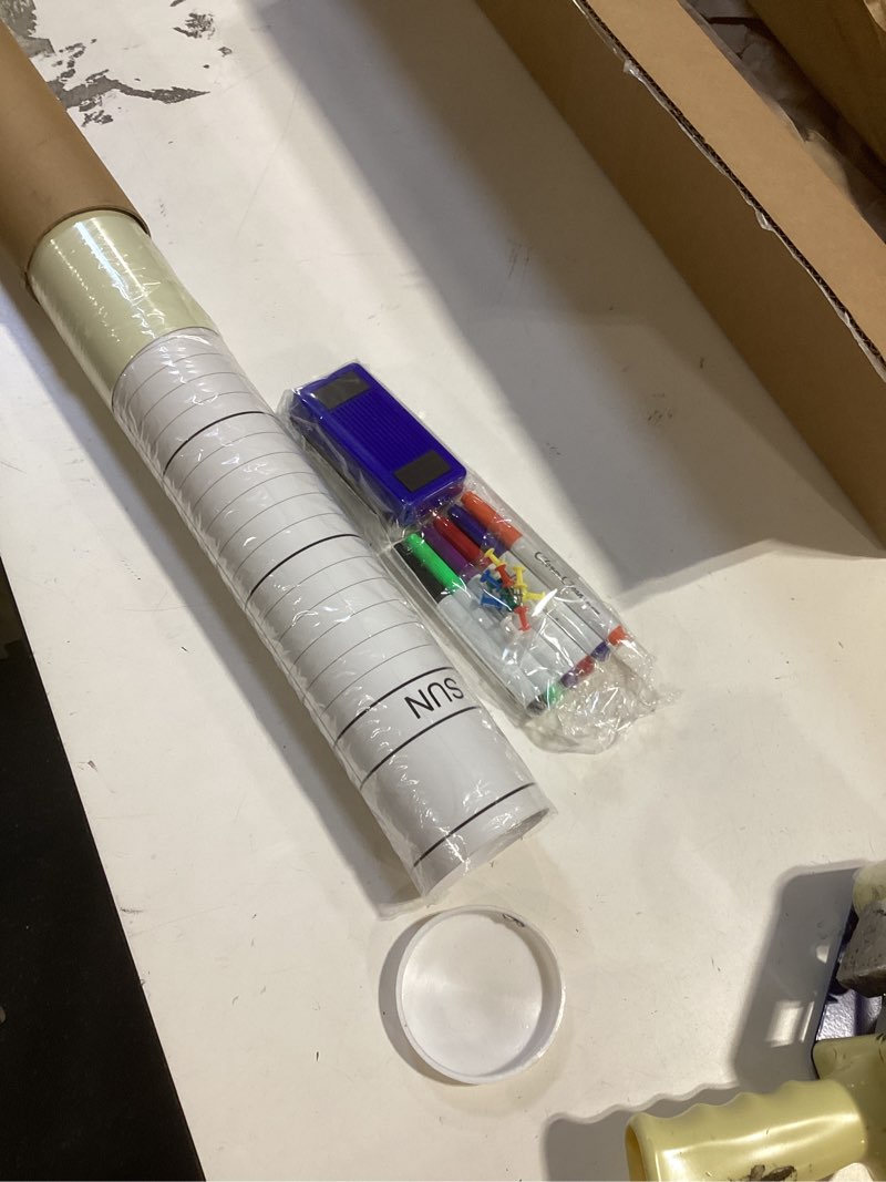 Condition photo showing Good Condition for large dry erase wall calendar - 24"x 36" undated monthly calendar for home, office, classroom - reusable laminated task organizer white 24"x36"