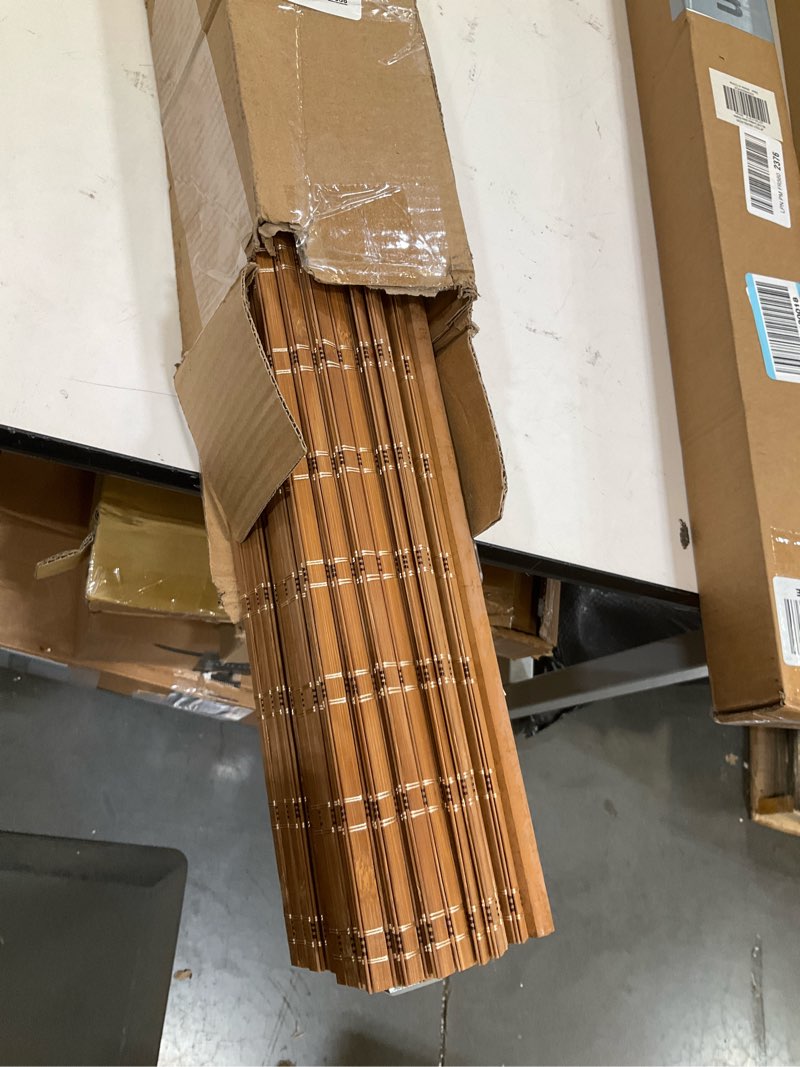 Condition photo showing Good Condition for lazblinds no tools no drill cordless bamboo roman shades, light filtering window treatment, roll up bamboo blinds for window 34'' w x 64'' h, brown brown206 34'' w x 64'' h