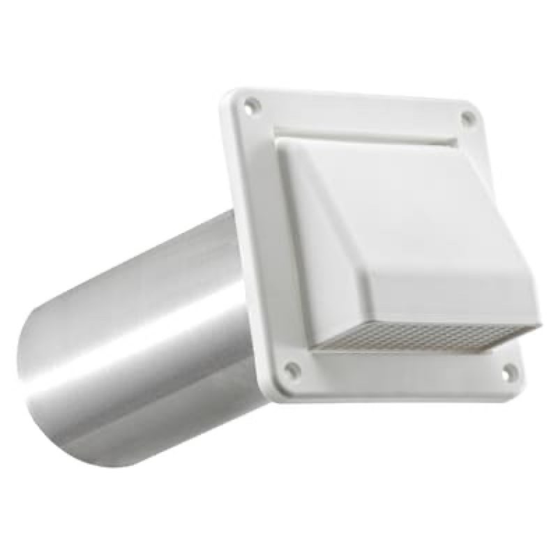 Lambro 4 in White Plastic Air Intake Vent with 11 in Tail Pipe Item #5337800 | Model #L604WTP