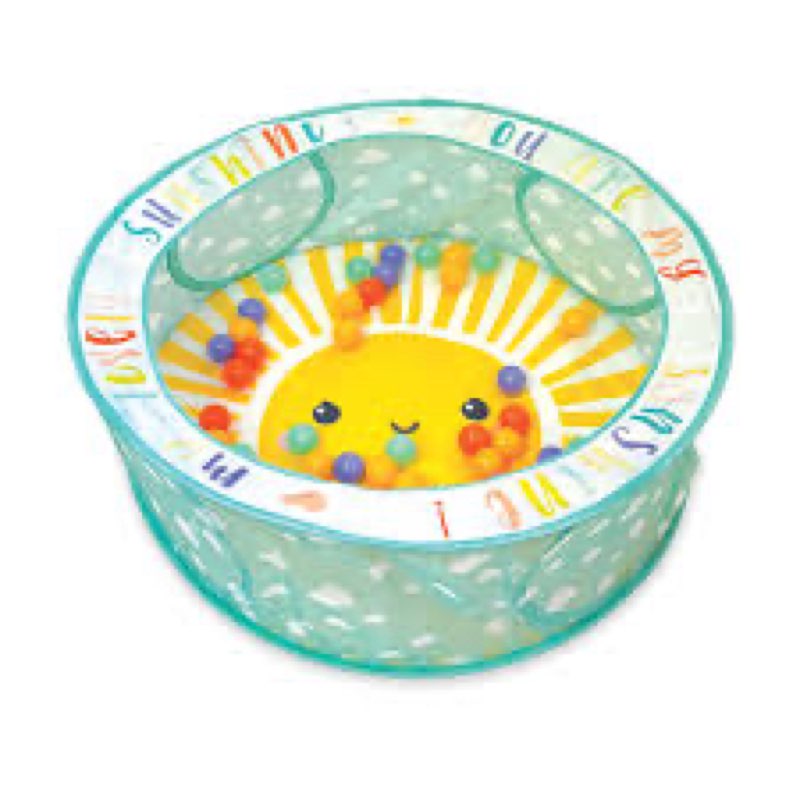 Infantino Pop-Up Ball Pit, 50 Colorful Balls, Easy Setup & Storage, 35" Spacious Play Area, Bright &