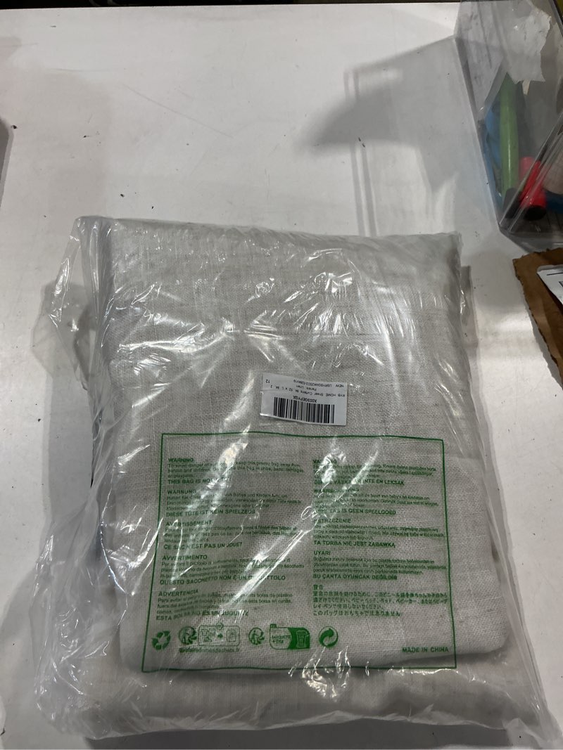 Condition photo showing Good Condition for ryb home sheer curtains 84 inches long - natural linen curtains 84 inch length living room curtains light filtering airy window treatment drapes for bedroom, w 52 x l 84, 2 panels, linen 52"w x 84"l (pack of 2) linen