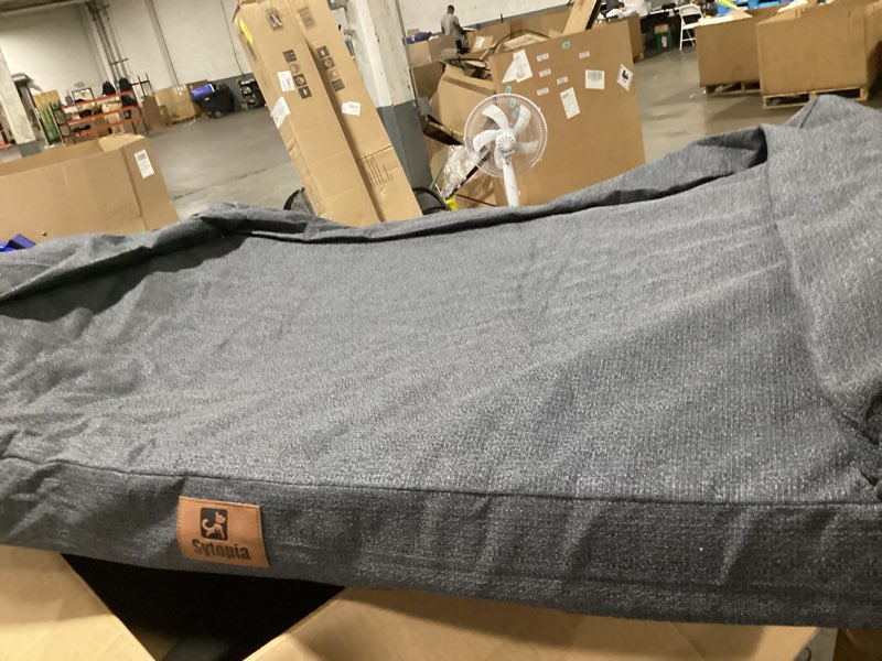 Condition photo showing Good Condition for (dark grey) xl dog bed for large dogs, 42\" orthopedic egg crate foam dog crate bed with waterproof removable washable cover, non-slip supportive pet bed mat for extra large dogs, grey 42\"l x 30\"w x 6.4\"th grey - bed