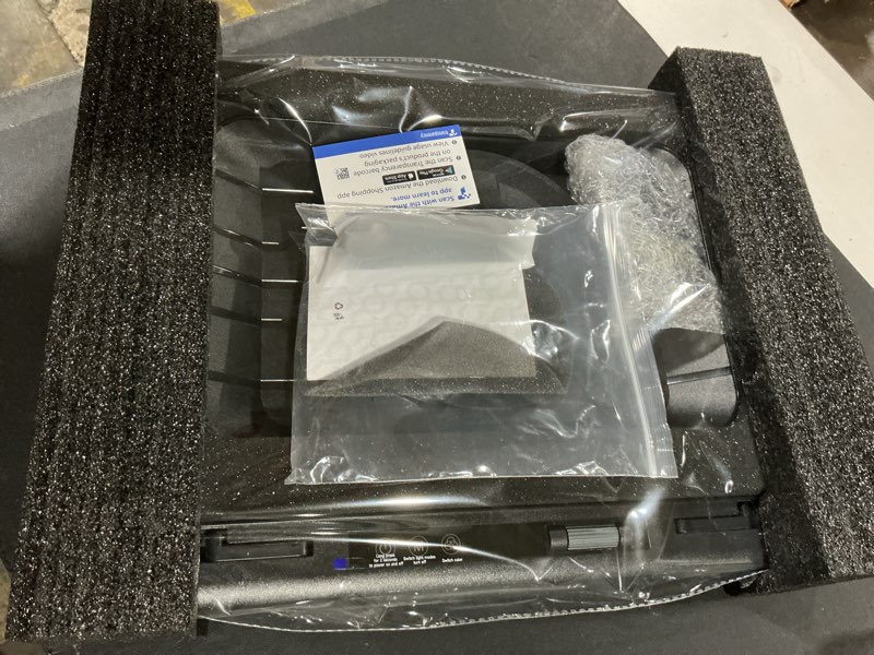 Condition photo showing New/Like New for llano v12 ultra laptop cooling pad with smart software control, rgb gaming laptop fan cooler stand, 5.5" turbo fan, adjustable speed, 3-port usb 3.0 hub, 3 height stands, for 15.6"-19" laptops, black
