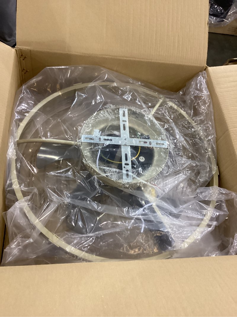 FTZVRD Ceiling Fans with Lights, 20" Gold Flush Mount Ceiling Fan with Remote, 6-Speed Low Profile S