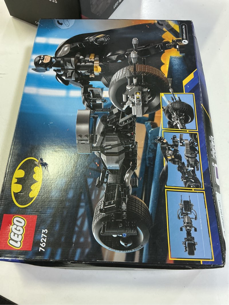 Condition photo showing Good Condition for LEGO DC Batman: Batman Construction Figure & The Bat-Pod Bike, The Dark Knight Action Figure and Batman Motorcycle, Super Hero Toys, Kids’ Adventure Playset, Gift for Boys and Girls, 76273