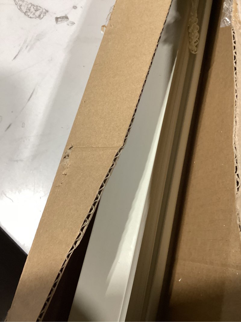 Condition photo showing New/Like New for lotus & windoware cordless mini blind, 1" vinyl slats, 34" wide x 72" long - alabaster, window blinds for home and office, interior door blinds - light filtering 34"w x 72"h alabaster