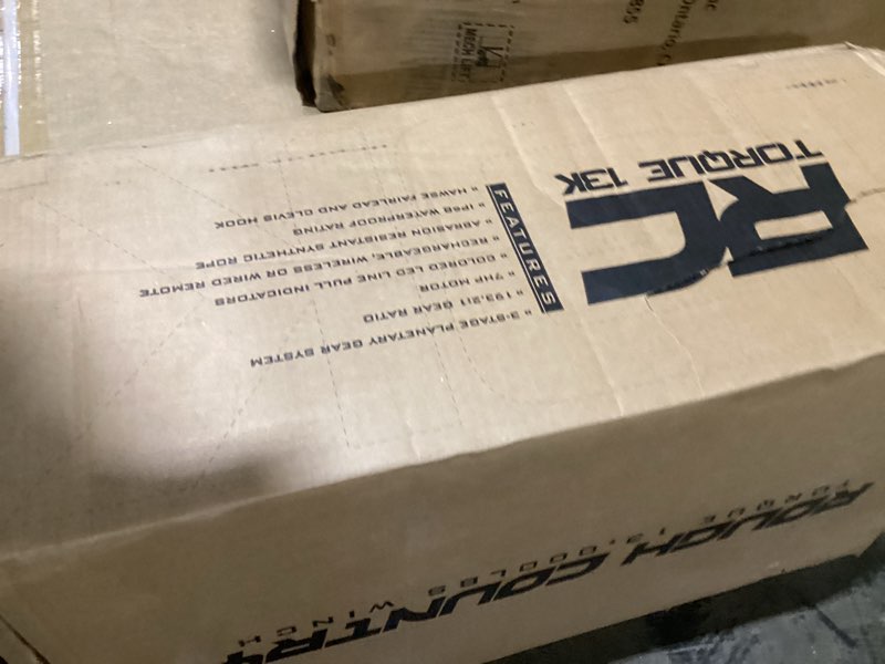 rough country 13,000 lb winch with synthetic rope - 12v waterproof electric torque truck winch for j