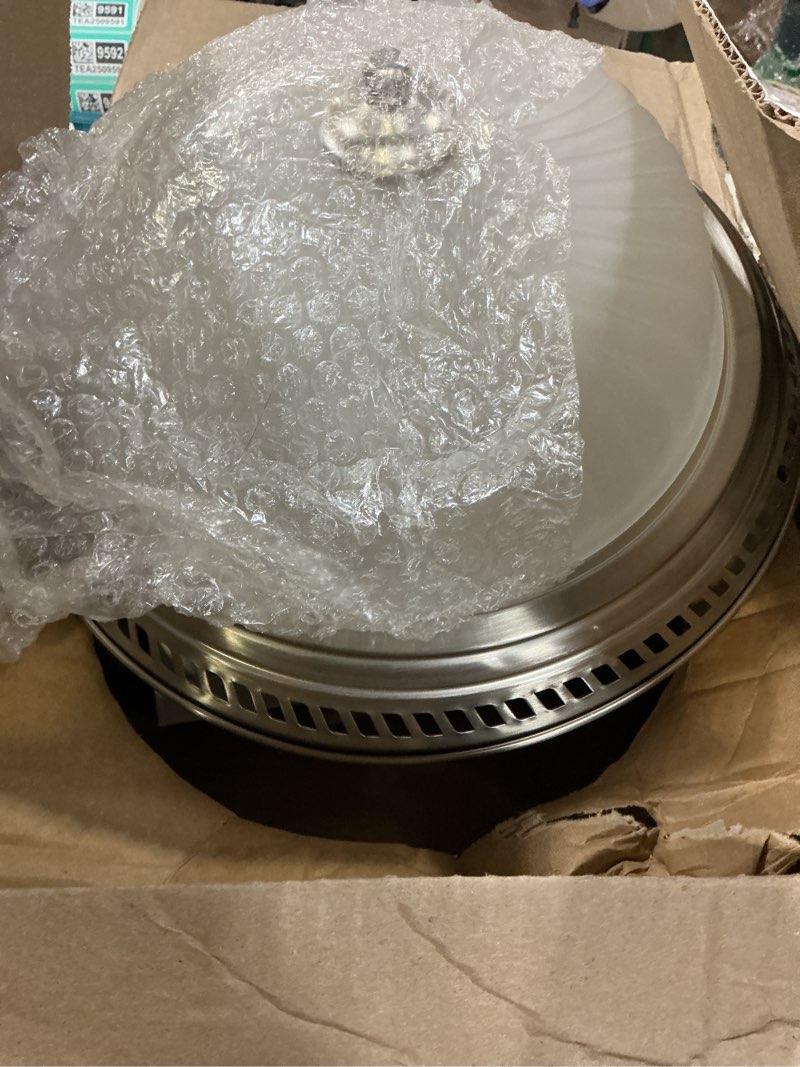 Condition photo showing New/Like New for Air King DRLC702 Round Bath Fan with Light  70 CFM  Nickel