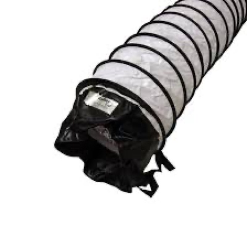 rubber-cal "air ventilator white" ventilation duct hose (fully stretched) - 4-inch by 25-feet