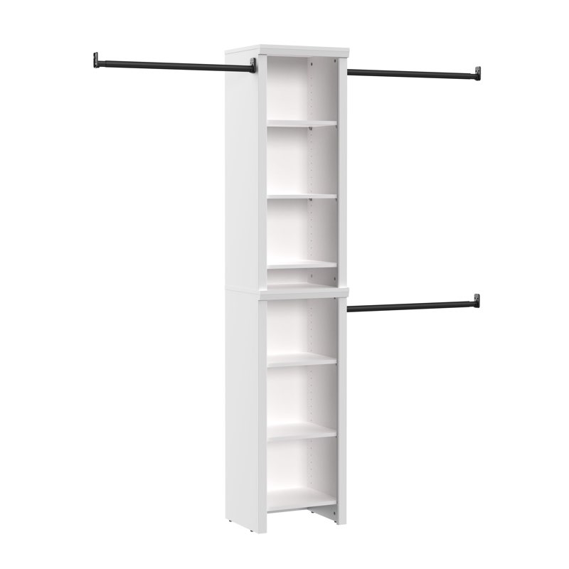 ClosetMaid Westview 4-ft to 9-ft W x 6.87-ft H White Solid Shelving Wood