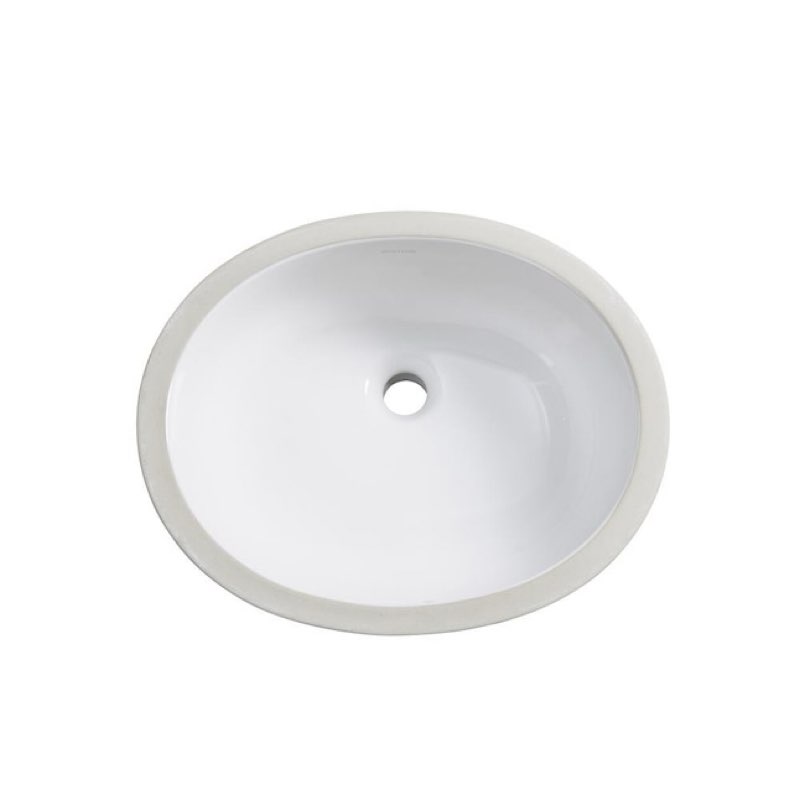allen + roth Sherborne Vitreous China 16-in Undermount Oval Traditional