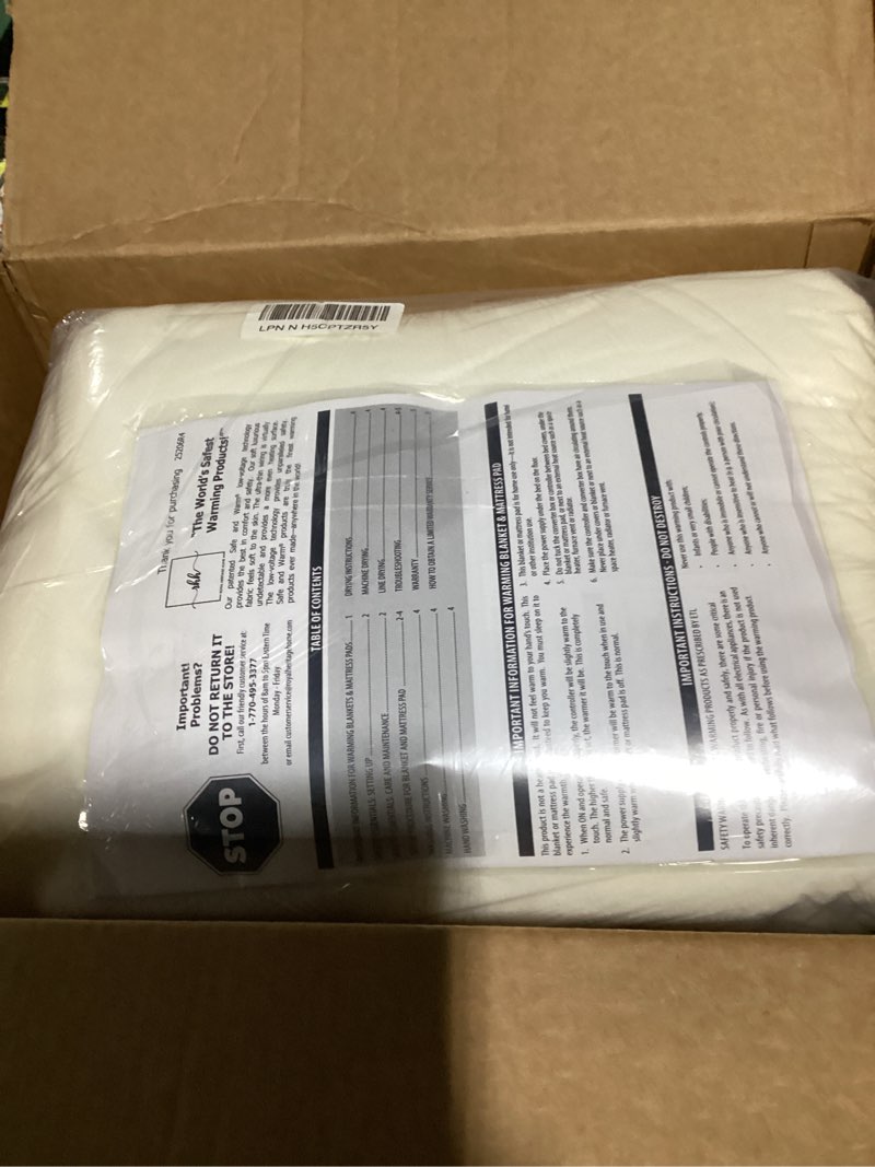 Condition photo showing New/Like New for SoftHeat by Perfect Fit | Luxury Micro-Fleece Low-Voltage Electric Heated Blanket (King, Natural) (LVBK-H2-030) Natural King