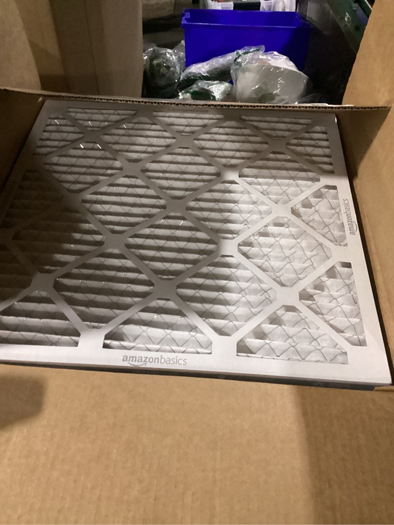 Condition photo showing Good Condition for amazon basics 20x20x1 air filter 6-pack, merv 11 ac furnace filters, dust, pet, allergy control, electrostatic (actual size: 19.75 x 19.75 x .75)