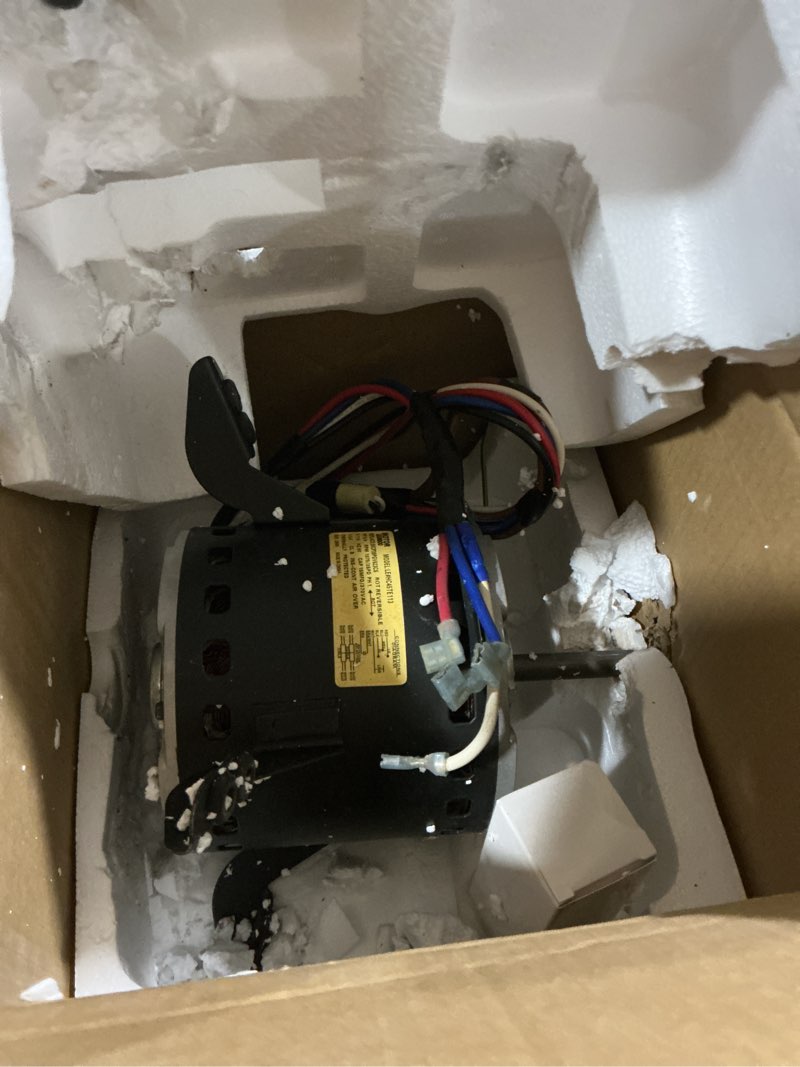 Condition photo showing As Is for 5kcp39pgv623cs blower fan motor replaces carrier bryant payne hc45te113 | ge genteq 82113 y7l623f515s furnace blower motor, 3/4hp 1075rpm/3speeds 115v 9.5a reversible rotation with capacitor, leungoo