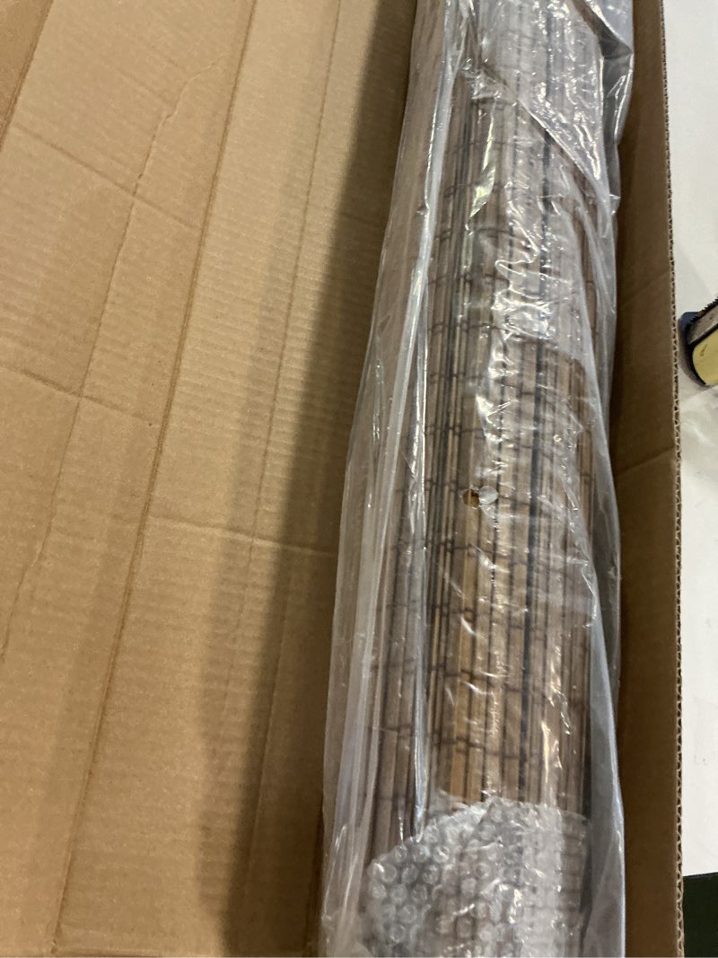 Condition photo showing Good Condition for Cordless Bamboo Roman Shades for Windows, Blinds Size (29 1/2" W × 64" H) Colour (Highfield Teak) Fits Windows (29 3/4" W × 64" H) Highfield Teak 29 3/4" W × 64" H