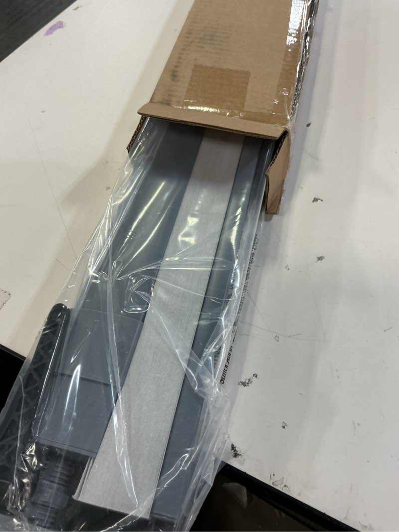 Condition photo showing Good Condition for LazBlinds No Tools No Drill Cordless Cellular Shades, Blackout Light Blocking Honeycomb Shades for Home, Thermal Insulation Blinds for Windows, 43" W x 48" H, Dark Grey Blackout-dark Grey 43" W x 48" H