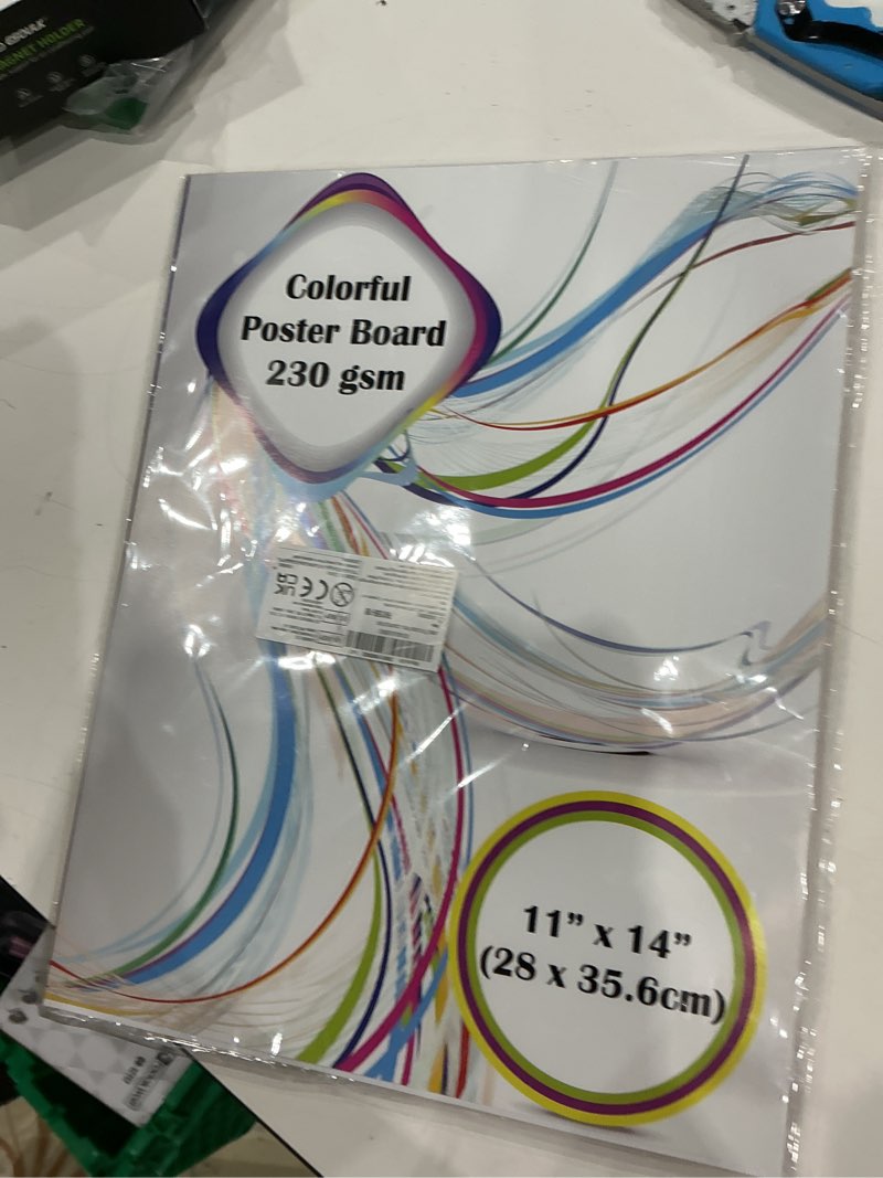 Condition photo showing Good Condition for 18 pcs colored poster board paper 11x14, rookea vision boards bulk 230 gsm thick blank smart posterboard card for school arts craft classroom projects drawing scrapbooking graphic 11" x 14" 18