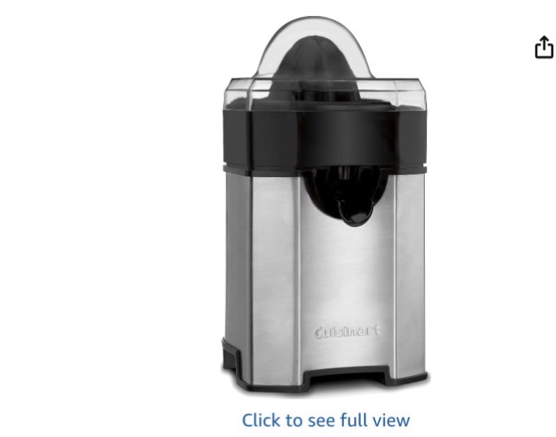Cuisinart Pulp Control Citrus Juicer, Orange Juicer Squeezer and Lemon Squeezer with 3 Pulp Control Settings, Accommodates Small Limes and Large Grapefruits, CCJ-500P1, Black/Stainless Steel Black/Stainless Citrus Juicer