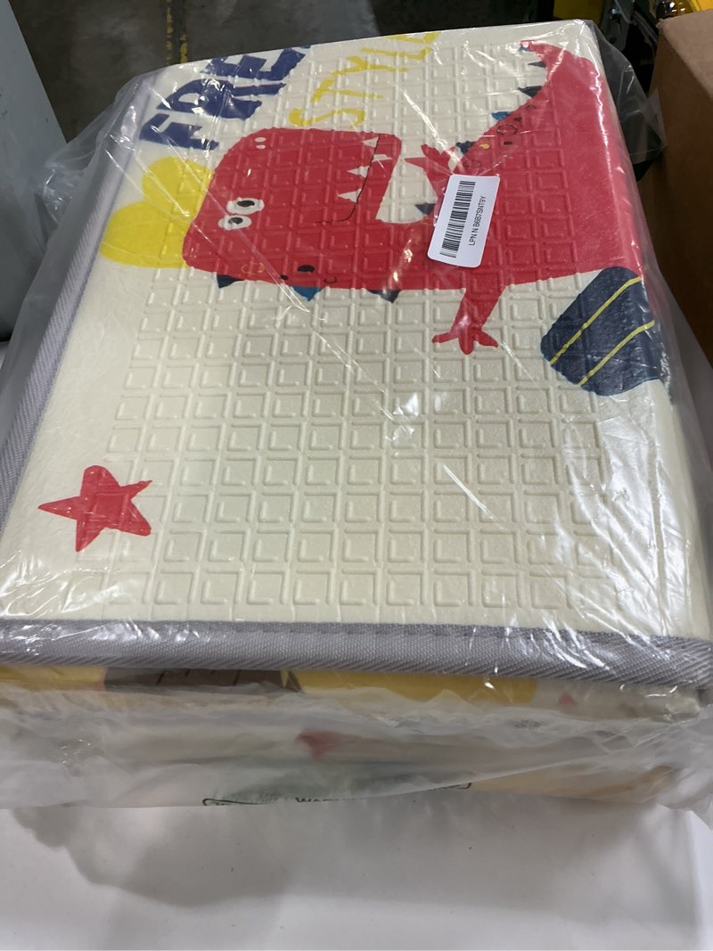 Condition photo showing Good Condition for baby play mat, 74 x 50 inch play mat perfect for use baby playpen, foldable baby foam playmat for floor, portable waterproof activity playmats for babies, infants and toddlers 74*50*0.4 in beige