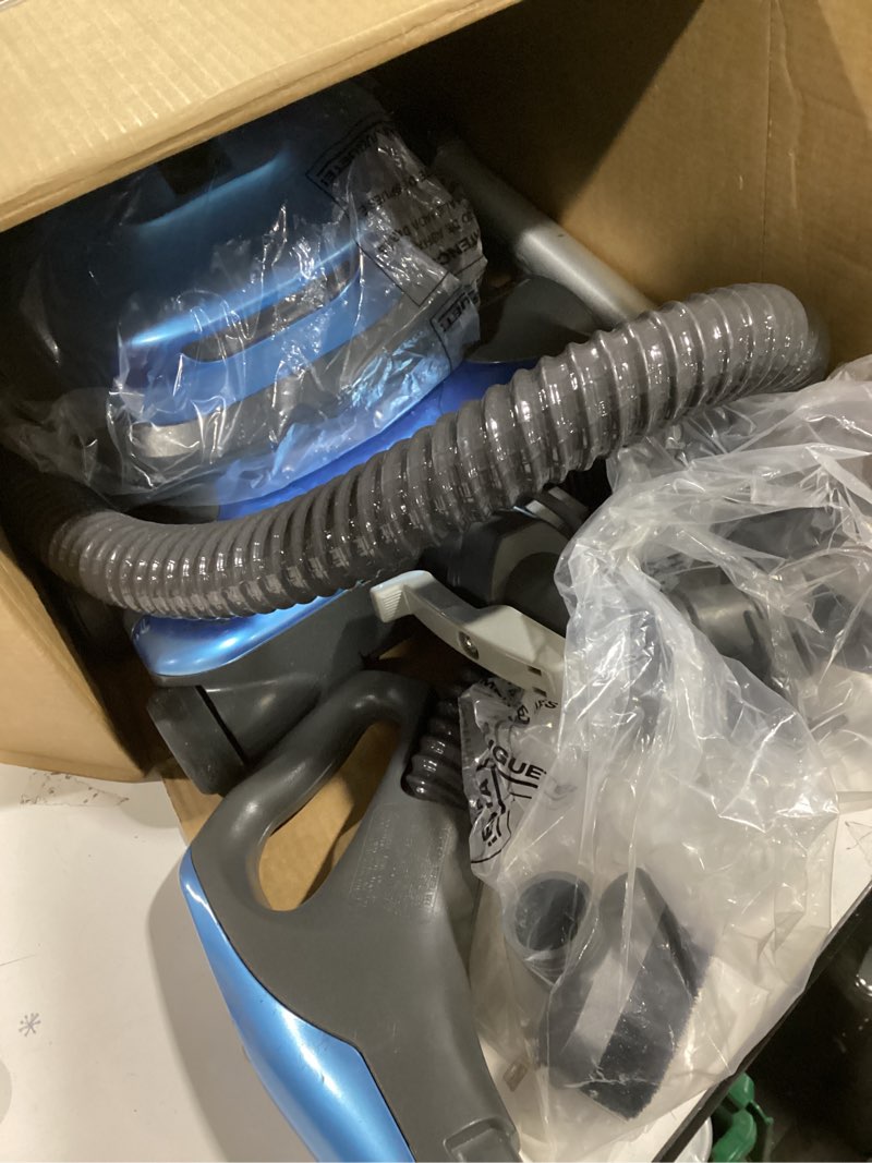 Condition photo showing As Is for Kenmore 81214 200 Series Pet Friendly Lightweight Bagged Canister Vacuum with HEPA, 2 Motor System, and 3 Cleaning Tools-Orange Kenmore 200 Series