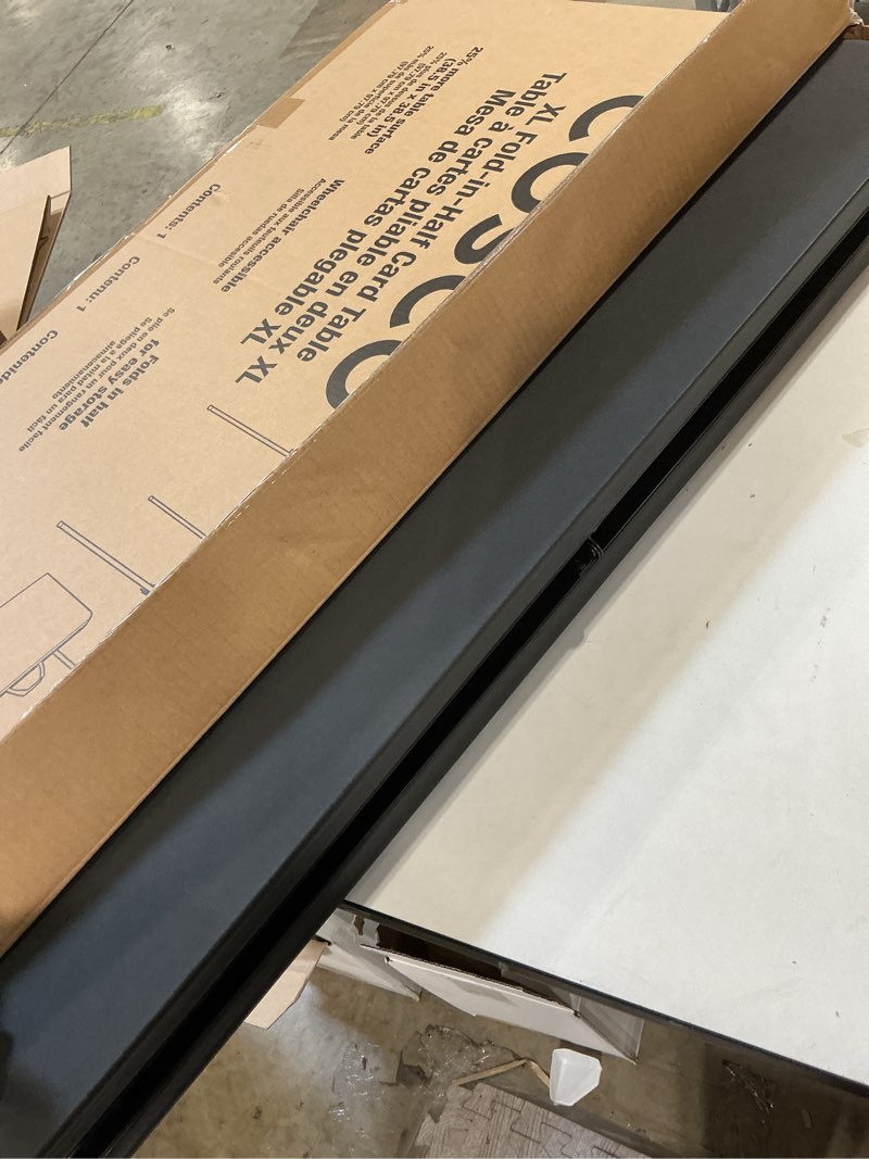 Condition photo showing Good Condition for coscoproducts cosco xl 38.5" fold-in-half card table w/handle, black, indoor & outdoor, wheelchair accessible