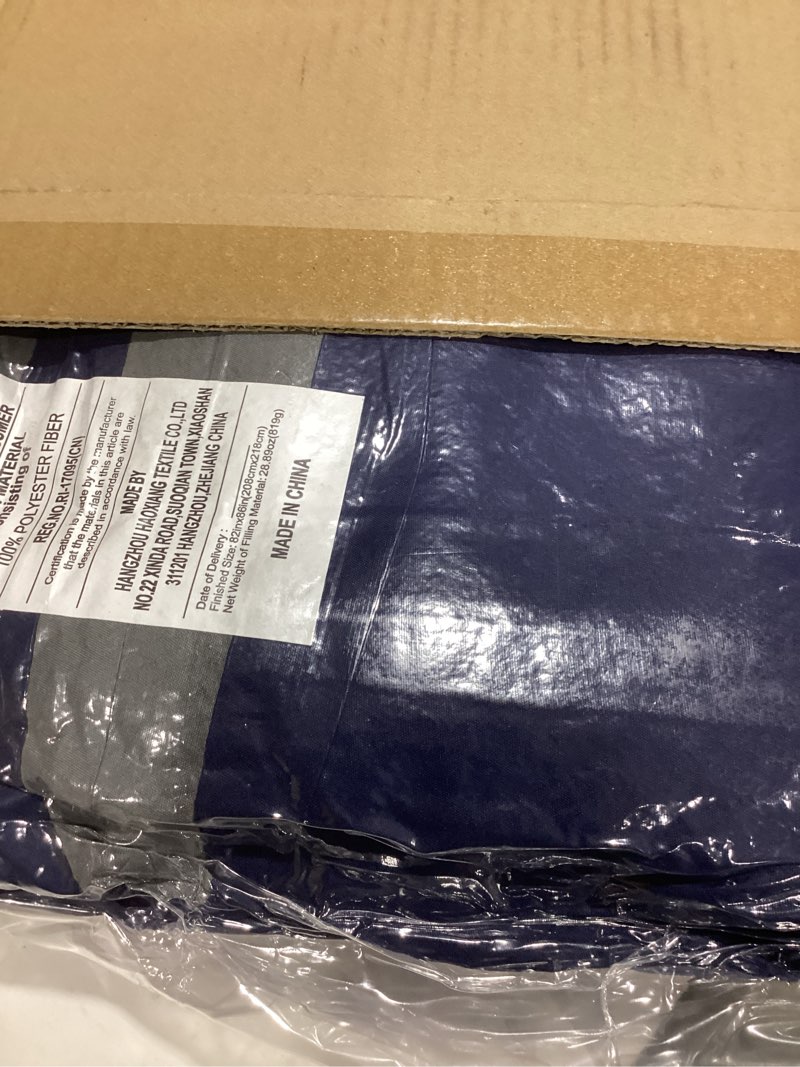 Condition photo showing Good Condition for cosybay down alternative comforter (blue/grey, full) - all season soft quilted full size bed comforter - duvet insert with corner tabs -winter summer warm fluffy, 82x86 inches full blue/grey