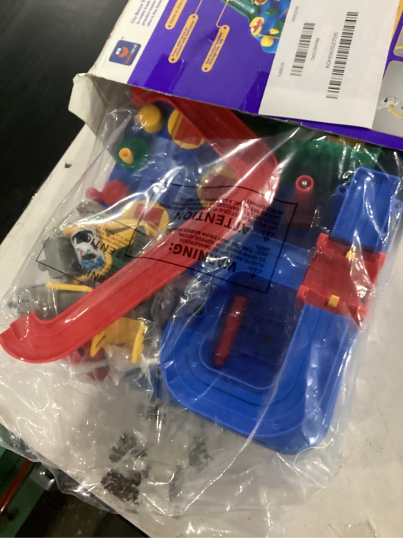 Condition photo showing Good Condition for hahaland 3 year old boy toys - race track toys, car toy for boys 3-4, puzzle track rescue racer game with magnetic helicopter, stem learning, montessori, toddler