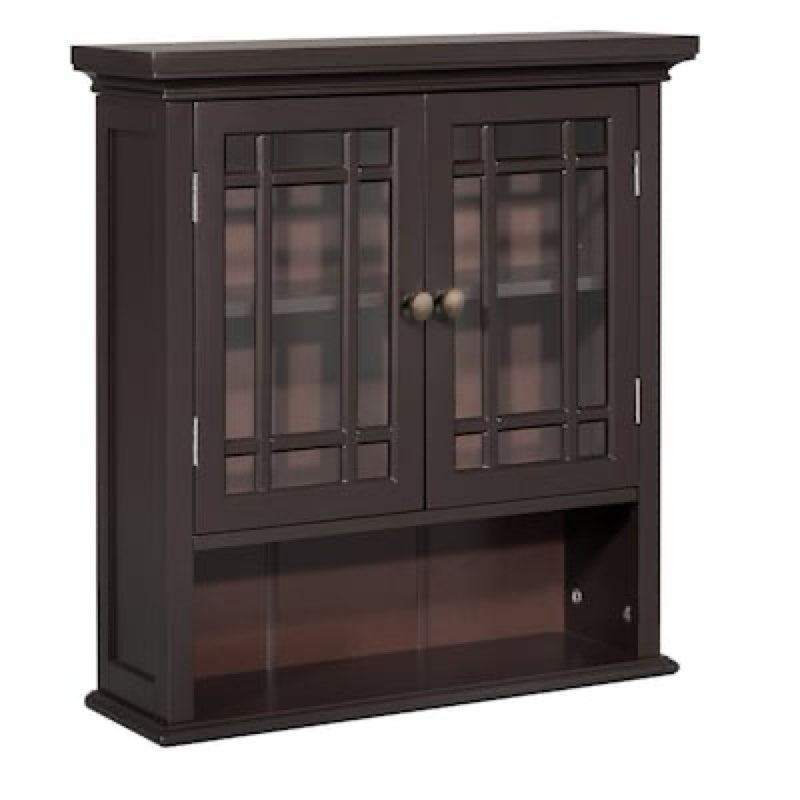 Teamson Home Neal 22 x 24 x 7 Dark Espresso Bathroom Wall Cabinet