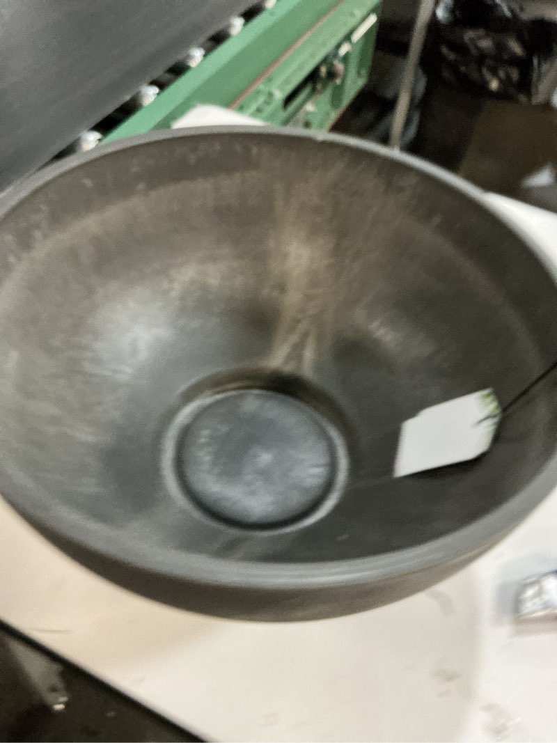 Condition photo showing Good Condition for PSW Pot Collection 15x8 inch Plastic/Stone/Wood Composite Square Planter – No Drainage Hole (Drillable), Simplicity Bowl, Dark Charcoal