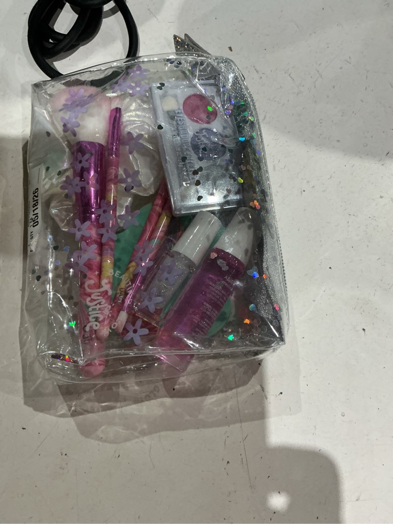 Condition photo showing As Is for expressions 10pc lip gloss set with carrying case – assorted fruity flavors | non-toxic kid-friendly glossy lip makeup | party favor & best friend gift set for