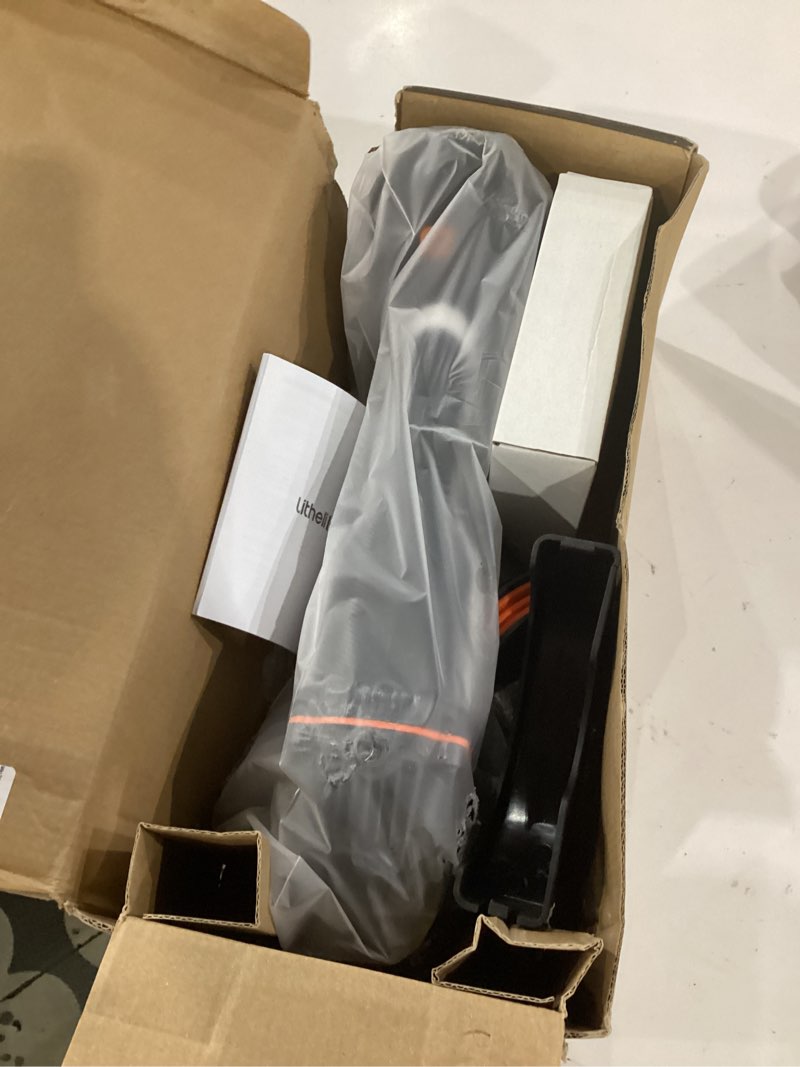 Condition photo showing Good Condition for litheli 20v brushless cordless angle grinder, 4.9-inch variable speed grinder with battery & charging cord, max 8500 rpm, for metal, wood, tile