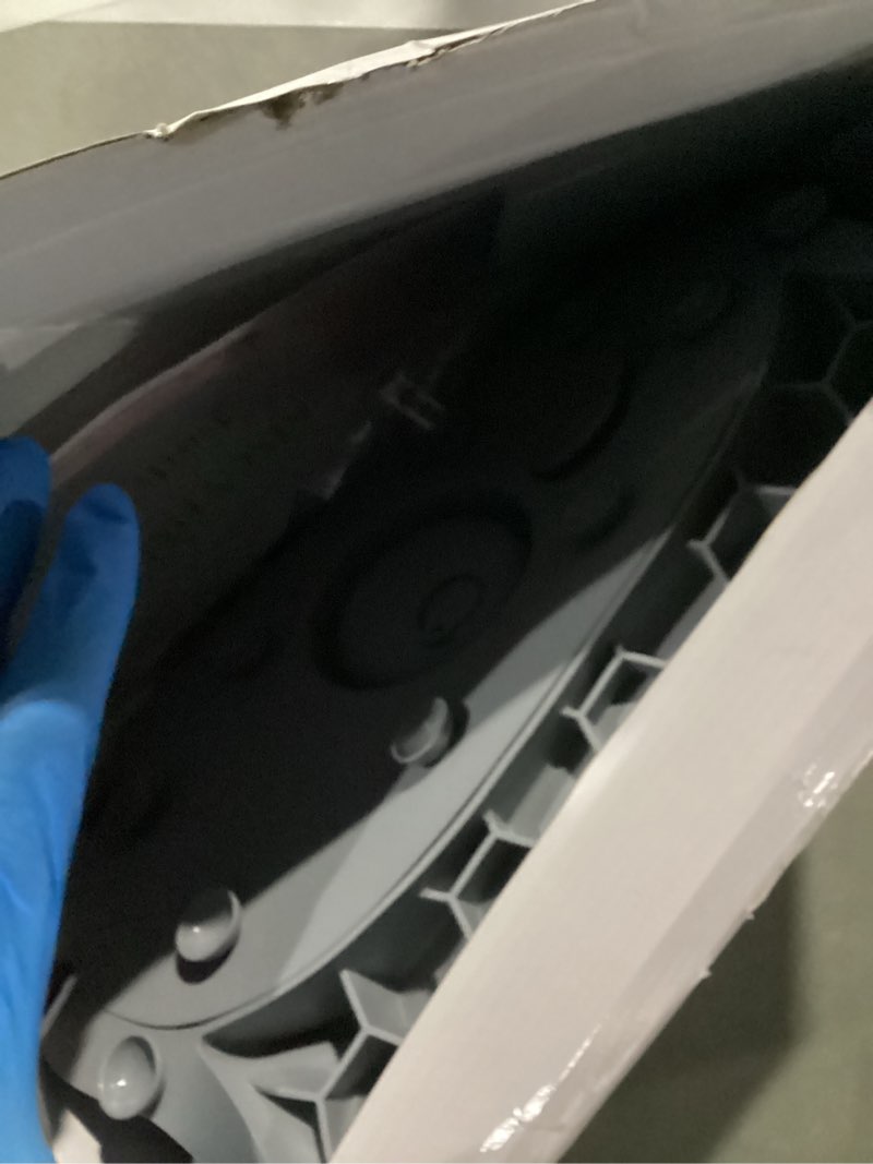 Condition photo showing As Is for Silicone Bath Pillow, New Material Bath Pillows for Tub Head Neck and Back Support, Bath Tub Pillow with 4D Press Inflatable Airbag and Non-Slip Strong Suction Cups, Quick-Drying, Easy to Store, Gray