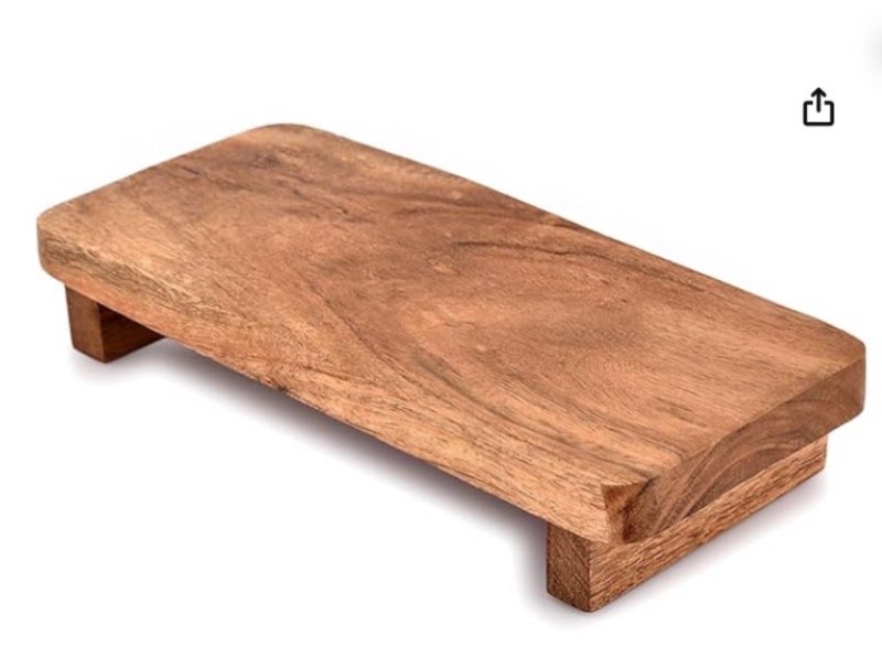 Samhita Display Stands Acacia Wood Modern Farmhouse Décor Displays Decorations for Rustic Home and Kitchen Décor (9" x 4" x 1.5")