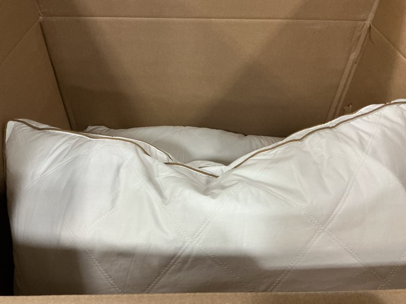 Condition photo showing Good Condition for puredown® Goose Feathers and Down Pillow for Sleeping Hotel Collection Bed Pillows, Gusseted, Queen, Set of 2