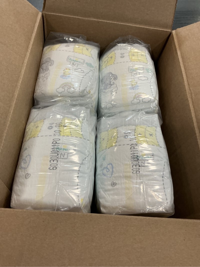 Condition photo showing New/Like New for pampers swaddlers diapers newborn - size 0, 84 count, ultra soft disposable baby diapers