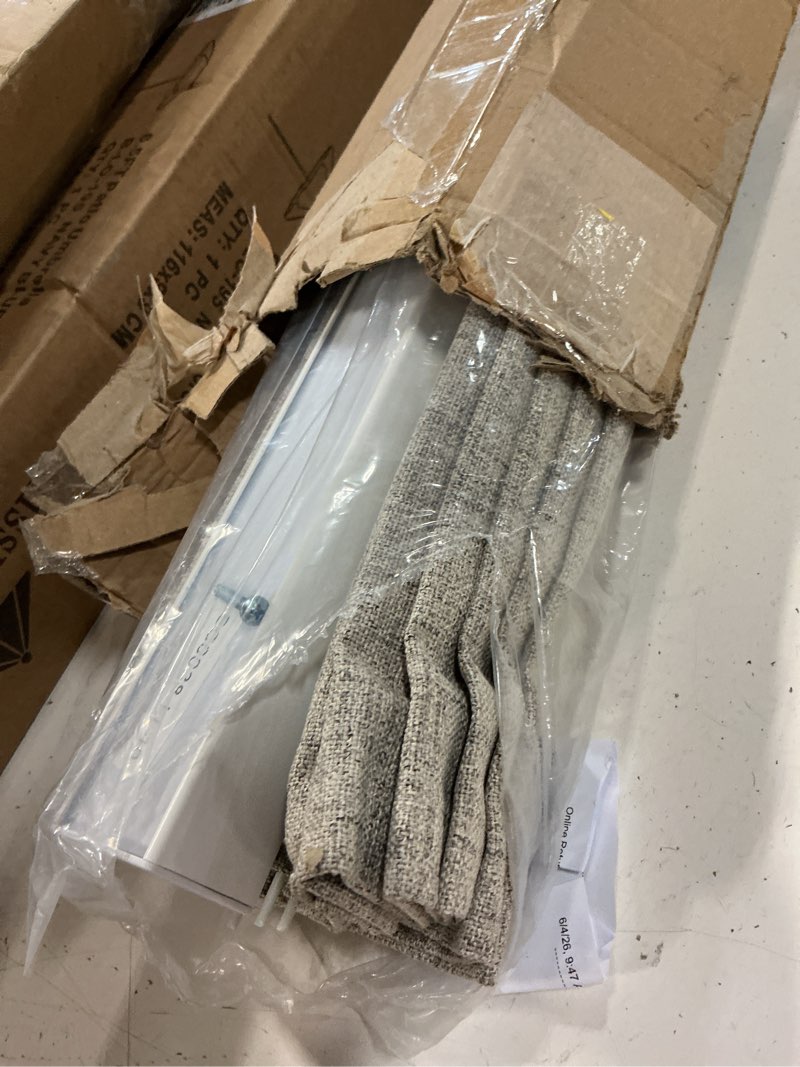 Condition photo showing Good Condition for no tools no drill cordless roman shades for indoor windows 100% blackout, for window size 20" w × 64" h white white 20" w × 64" h