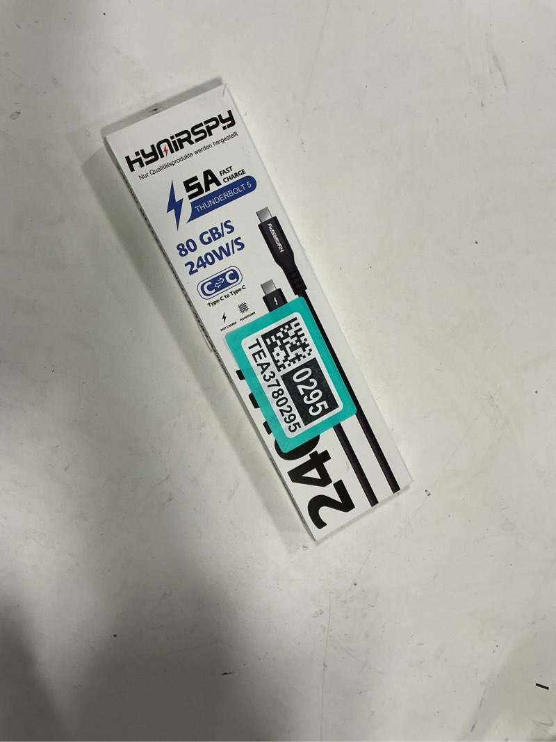 Condition photo showing New/Like New for 80Gbps Thunderbolt 5 Cable 3.3ft USB C to USB C Cable, 240W(5A) Charging Cord, Braided Type C Cable Compatible for Dual 16K/8K/4K Display, USB6, SSD, eGPU, Mac Studio/mini, iPhone 3.3 FT Thunderbolt 5 orange