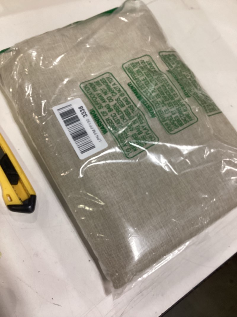 Condition photo showing New/Like New for Hiasan Faux Linen Rectangle Tablecloth - Wrinkle and Stain Resistant Washable Table Cloth for Kitchen Dining Room Holiday Table Cover for Party Dinner, Beige, 70 x 140 Inch 140" x 70" (Rectangular) Beige