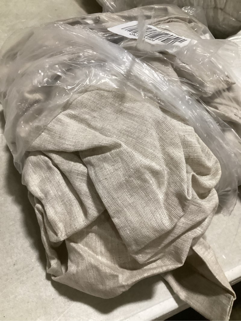 Condition photo showing Good Condition for european linen curtain, 48x84, flax
